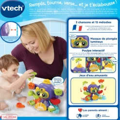 VTech Baby Polo, Mon Poulpe Rigolo- Jouet De Bain