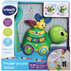 VTech Baby Pousse-Pousse Tortue- Véhicules Et Jouets Roulants