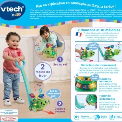 VTech Baby Pousse-Pousse Tortue- Véhicules Et Jouets Roulants