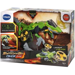 Switch & Go Dinos Pulsor, Le Super Therizinosaure - Fire - Véhicules Interactifs- Voitures Dinos