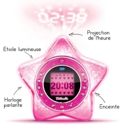 Kidi Reveil Enfant magic Starlight Rose- Réveils Enfant