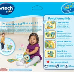 VTech Baby Rouli Livre Papillon - Baby Loulous- Animaux Interactifs