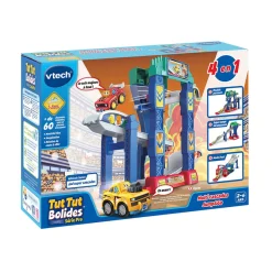 Tut Tut Bolides Serie Pro - Multi Cascades Jump & Go 4 En 1- Voitures Jouets Garages Et Circuits