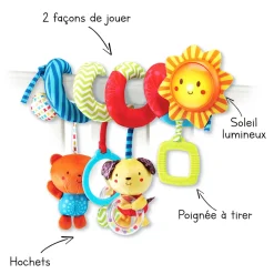 VTech Baby Spirale Musicale Des P'Tits Copains - Hochet- Jouets Pour Siège Auto Et Poussette