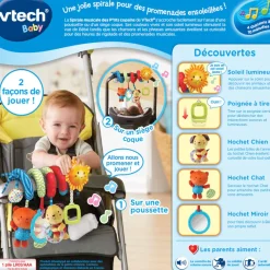 VTech Baby Spirale Musicale Des P'Tits Copains - Hochet- Jouets Pour Siège Auto Et Poussette