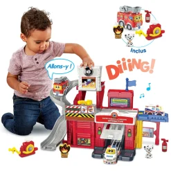 Tut Tut Bolides Super Caserne De Pompiers Interactive - Serie Pro- Voitures Jouets Garages Et Circuits