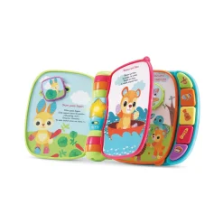 VTech Baby Super Livre Enchante Des Baby Loulous Bleu - Livre Interactif- Livres Pour Bébé