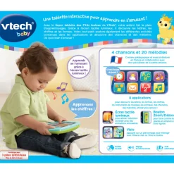 VTech Baby Super Tablette Des P'Tits Loulous - Tablette Interactive Bébé- Ordis Et Tablettes Pour Bébé