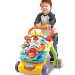 VTech Baby Super Trotteur Parlant 2 En 1 Orange- Porteurs, Trotteurs