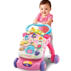 VTech Baby Super Trotteur Parlant 2 En 1 Rose- Porteurs, Trotteurs