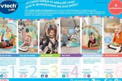 VTech Baby Super Tunnel Des Decouvertes 6 En 1- Tapis D'éveil Et Arches