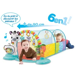 VTech Baby Super Tunnel Des Decouvertes 6 En 1- Tapis D'éveil Et Arches
