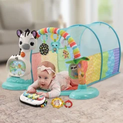 VTech Baby Super Tunnel Des Decouvertes 6 En 1- Tapis D'éveil Et Arches