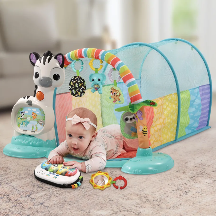 VTech Baby Super Tunnel Des Decouvertes 6 En 1- Tapis D'éveil Et Arches