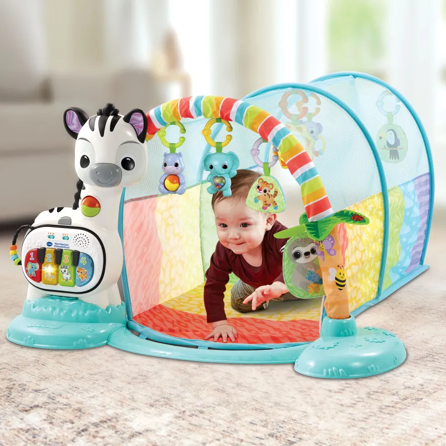 VTech Baby Super Tunnel Des Decouvertes 6 En 1- Tapis D'éveil Et Arches