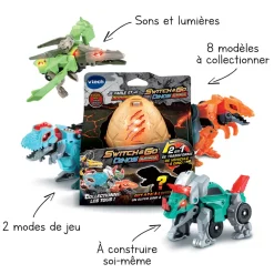 Switch & Go Dinos Surprise - 8 Modeles A Collectionner- Voitures Dinos