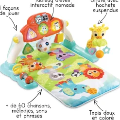 VTech Baby Tapis D'éveil Baby Sport 4 En 1- Tapis D'éveil Et Arches