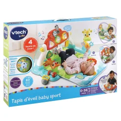 VTech Baby Tapis D'éveil Baby Sport 4 En 1- Tapis D'éveil Et Arches