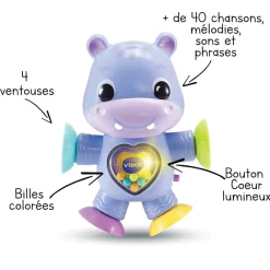 VTech Baby Theo, Mon Hippo Pirouette - Jouet Interactif- Hochets Et Petits Jouets