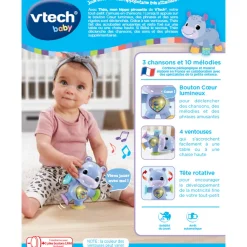 VTech Baby Theo, Mon Hippo Pirouette - Jouet Interactif- Hochets Et Petits Jouets