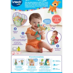 VTech Baby Tifan, Mon Doudou Berceuses - Baby Loulous- Peluches Et Doudous