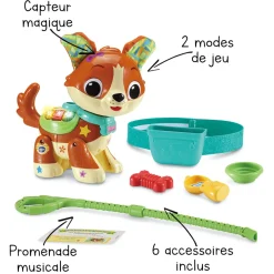 VTech Baby Titou, Mon Toutou Balade Magique- Animaux Interactifs