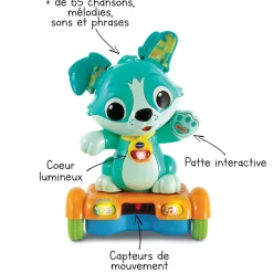 VTech Baby Titou, Mon Toutou Hoverboard - P'Tits Loulous- Animaux Interactifs