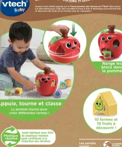 VTech Tourni Pomme Des Formes- Jouets À Empiler, À Encastrer