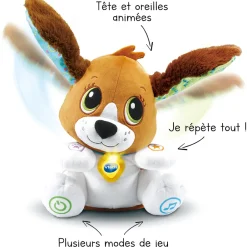 VTech Baby Toutou Parle Avec Moi - Chien Peluche Interactif- Animaux Interactifs