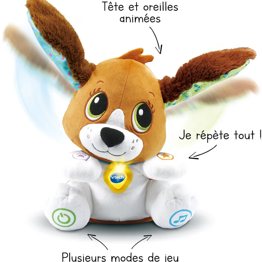 VTech Baby Toutou Parle Avec Moi - Chien Peluche Interactif- Animaux Interactifs