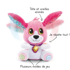 VTech Baby Toutou Parle Avec Moi Rose - Peluche Interactive- Animaux Interactifs