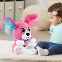 VTech Baby Toutou Parle Avec Moi Rose - Peluche Interactive- Animaux Interactifs