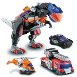 Switch & Go Dinos Trio, Le Mega T-Rex Sos 3 En 1- Voitures Dinos