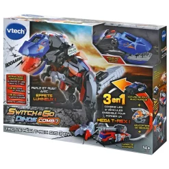 Switch & Go Dinos Trio, Le Mega T-Rex Sos 3 En 1- Voitures Dinos