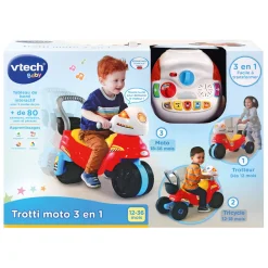 VTech Baby Trotti Moto 3 En 1 - Trotteur Bébé- Porteurs, Trotteurs