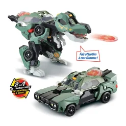 Switch & Go Dinos Tyram, Super T-Rex Lance Flammes- Voitures Dinos