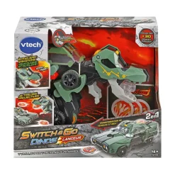 Switch & Go Dinos Tyram, Super T-Rex Lance Flammes- Voitures Dinos