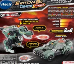 Switch & Go Dinos Tyram, Super T-Rex Lance Flammes- Voitures Dinos