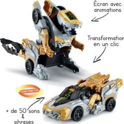 Switch & Go Dinos Vulcanion, Mega Dragon- Voitures Dinos