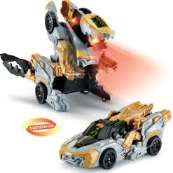 Switch & Go Dinos Vulcanion, Mega Dragon- Voitures Dinos