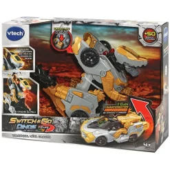 Switch & Go Dinos Vulcanion, Mega Dragon- Voitures Dinos