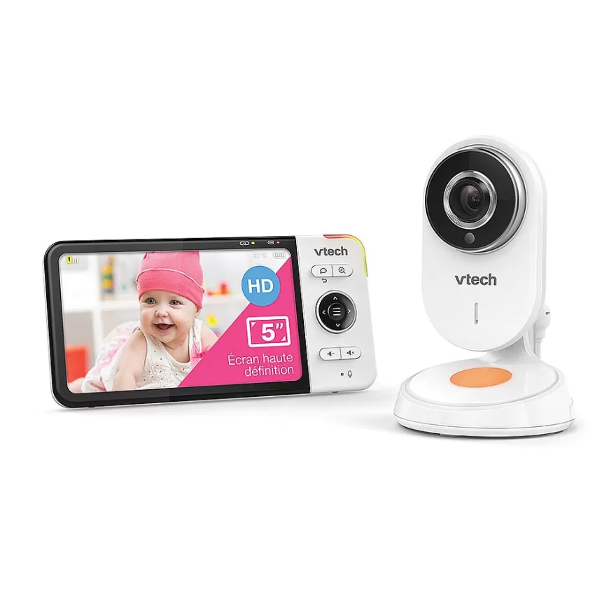 Babyphone Video Wide View Hd - Bm818 - (Ecran 5 Ultra Plat Hd - Veilleuse)-Safe And Sound Hot