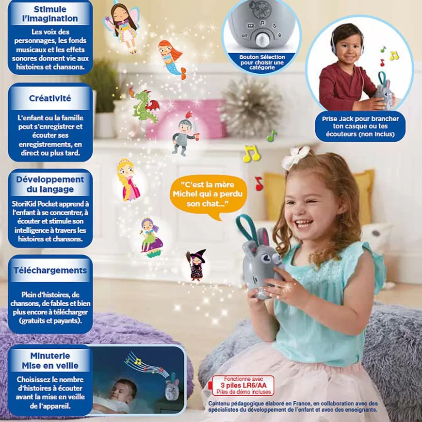 Boite A Histoires Interactive Portable Storikid Pocket Gris-VTech Clearance