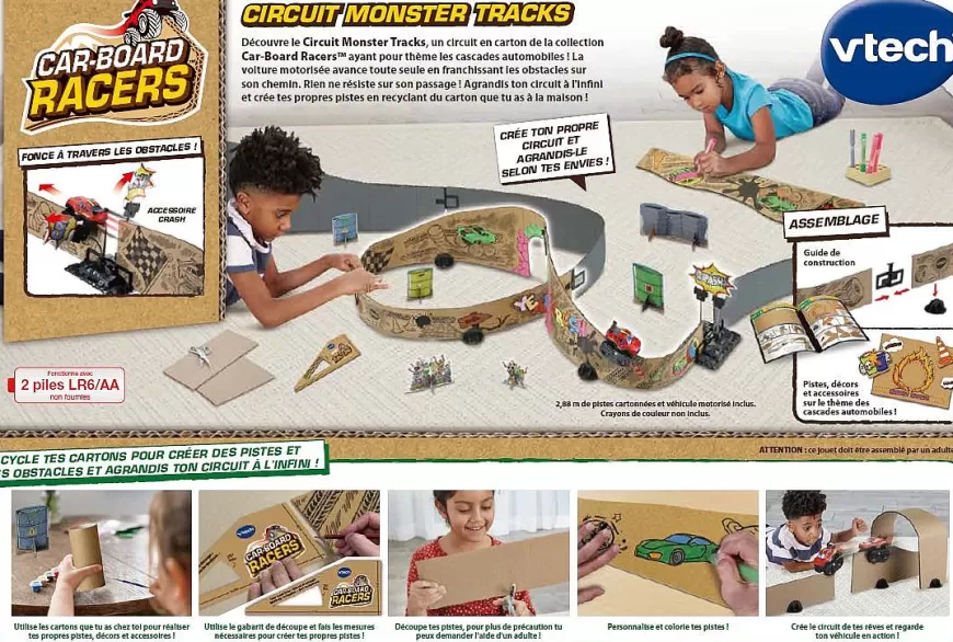 Car-Board Racers - Circuit Monster Tracks-VTech Clearance