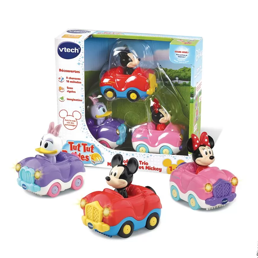 Coffret Trio Minnie/Mickey (Cabrio Minnie + Cabrio Daisy+ Cabrio Mickey)-Tut Tut Bolides Cheap