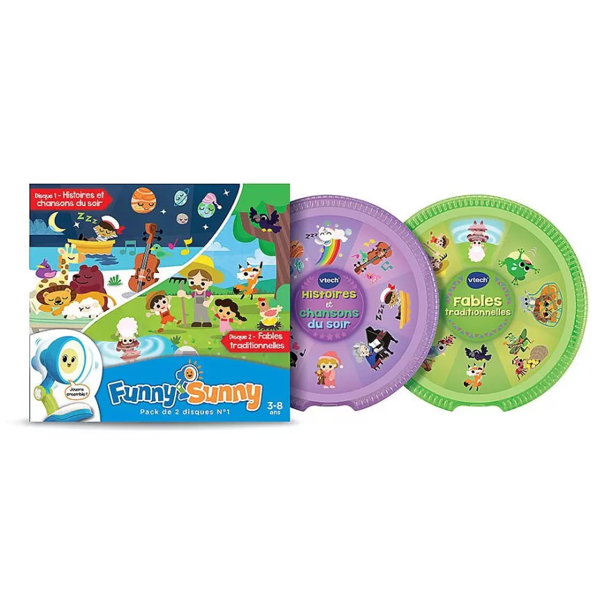 Funny Sunny - Pack 2 Disques N°1-VTech Outlet