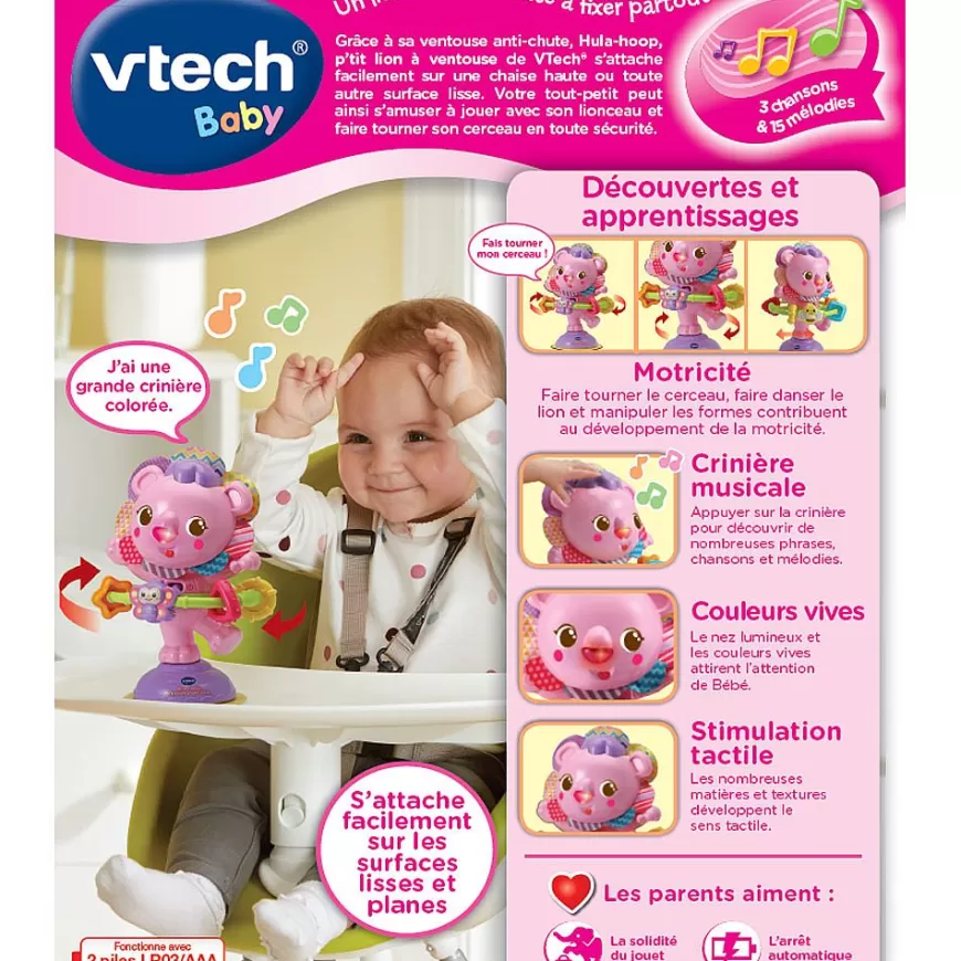 Hula-Hoop, P'Tit Lion A Ventouse (Rose)-VTech Baby Online