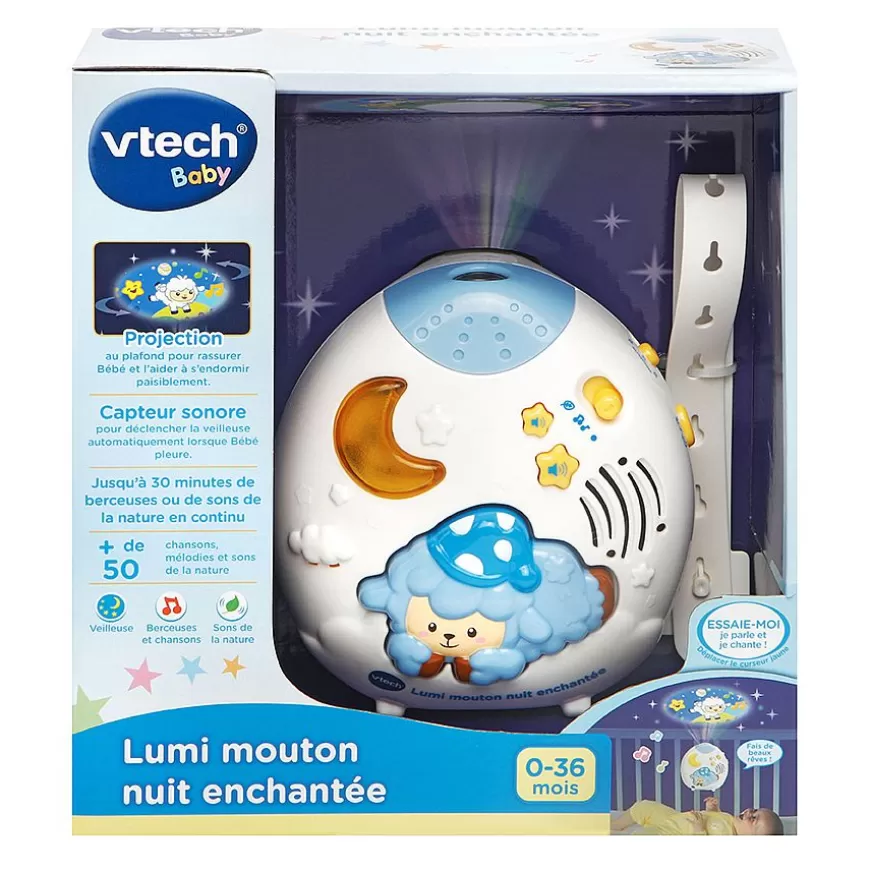 Lumi Mouton Nuit Enchantee Bleu - Veilleuse-VTech Baby Fashion