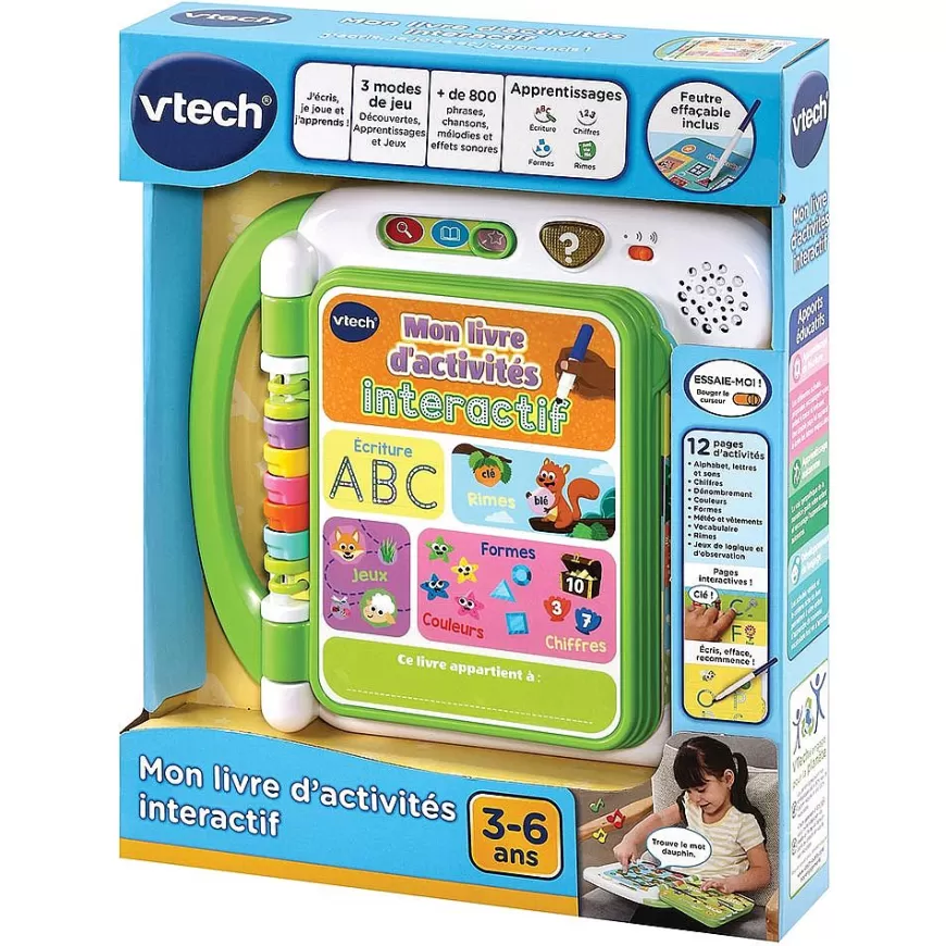 Mon Livre D'activités Interactif - J'Ecris, Je Joue Et J'Apprends-VTech Best Sale