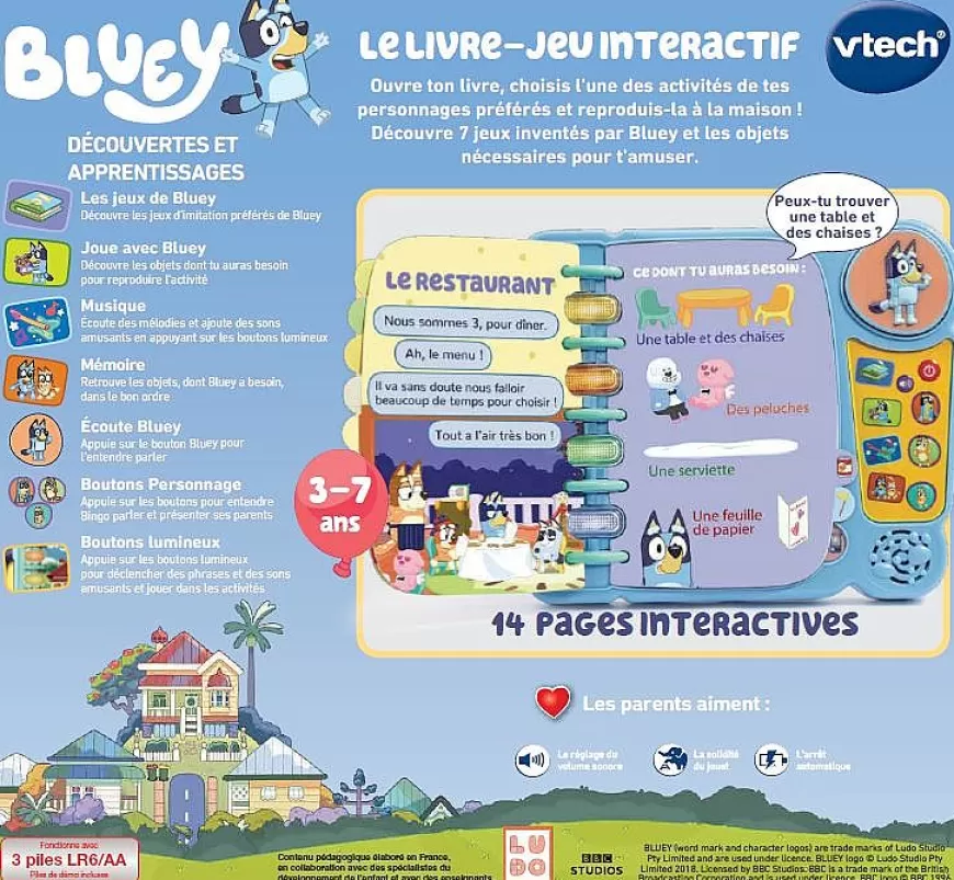 Mon Livre-Jeu Interactif De Bluey-VTech Hot